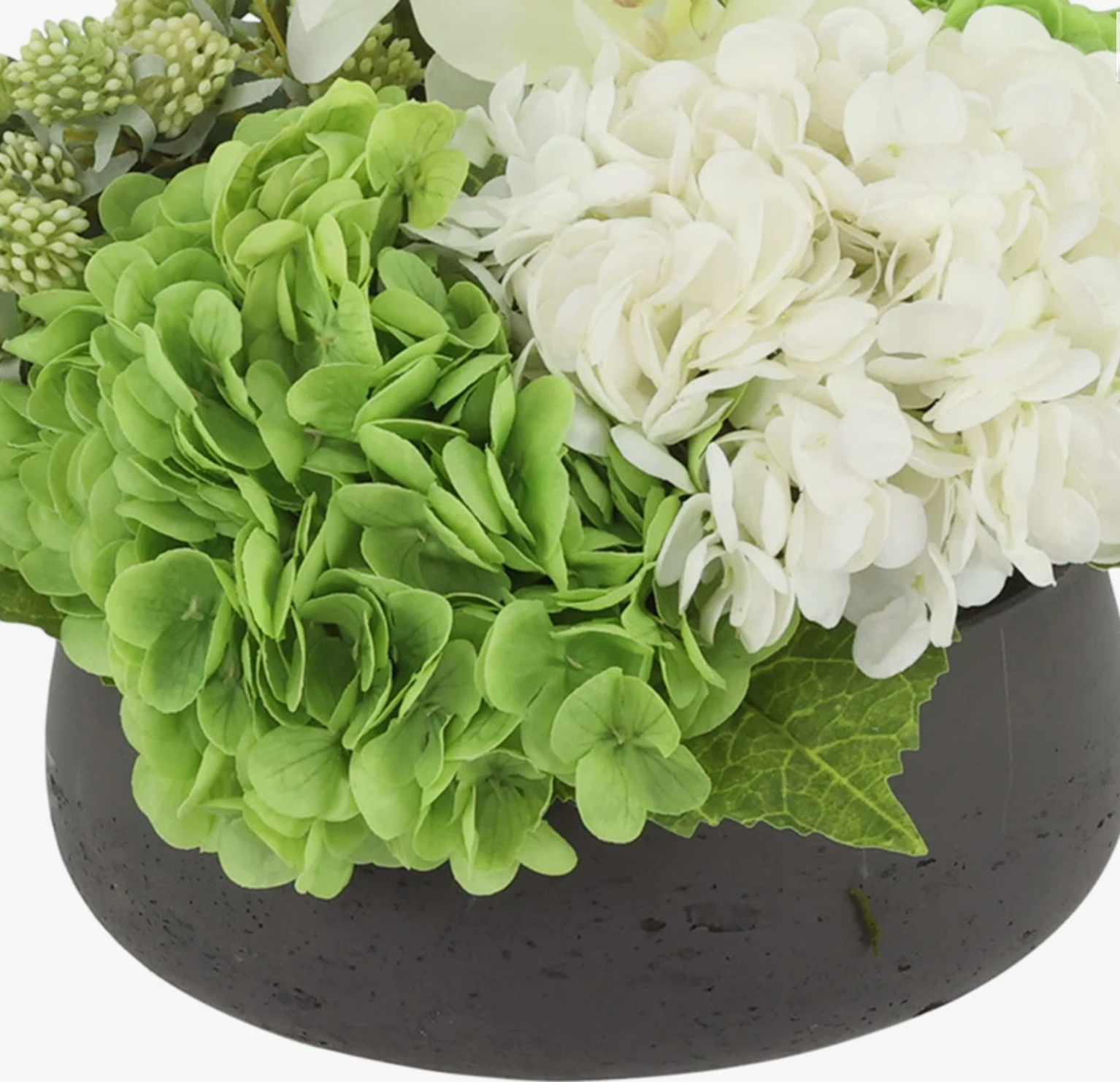 Modern White Hydrangea Arrangement