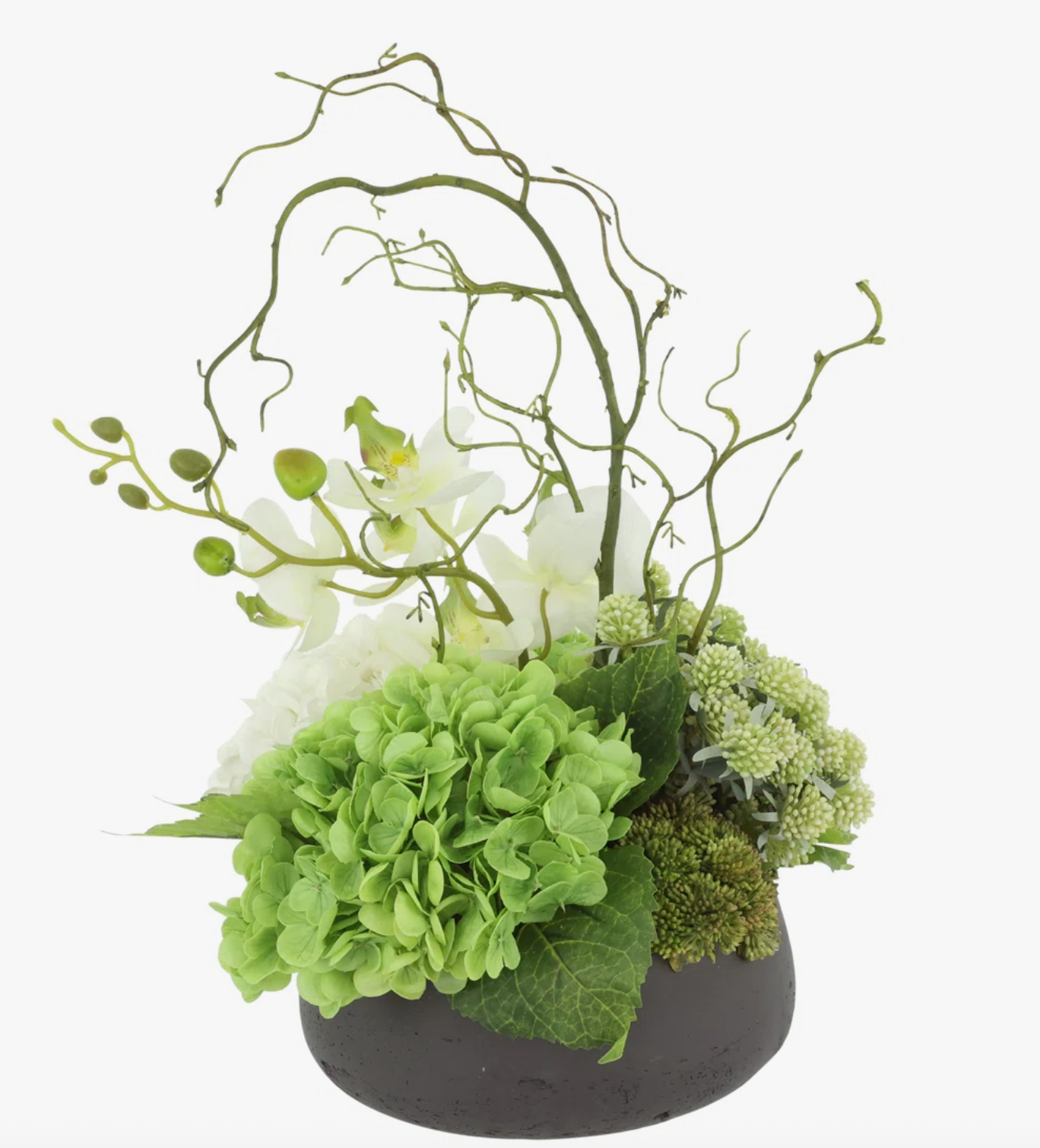 Modern White Hydrangea Arrangement